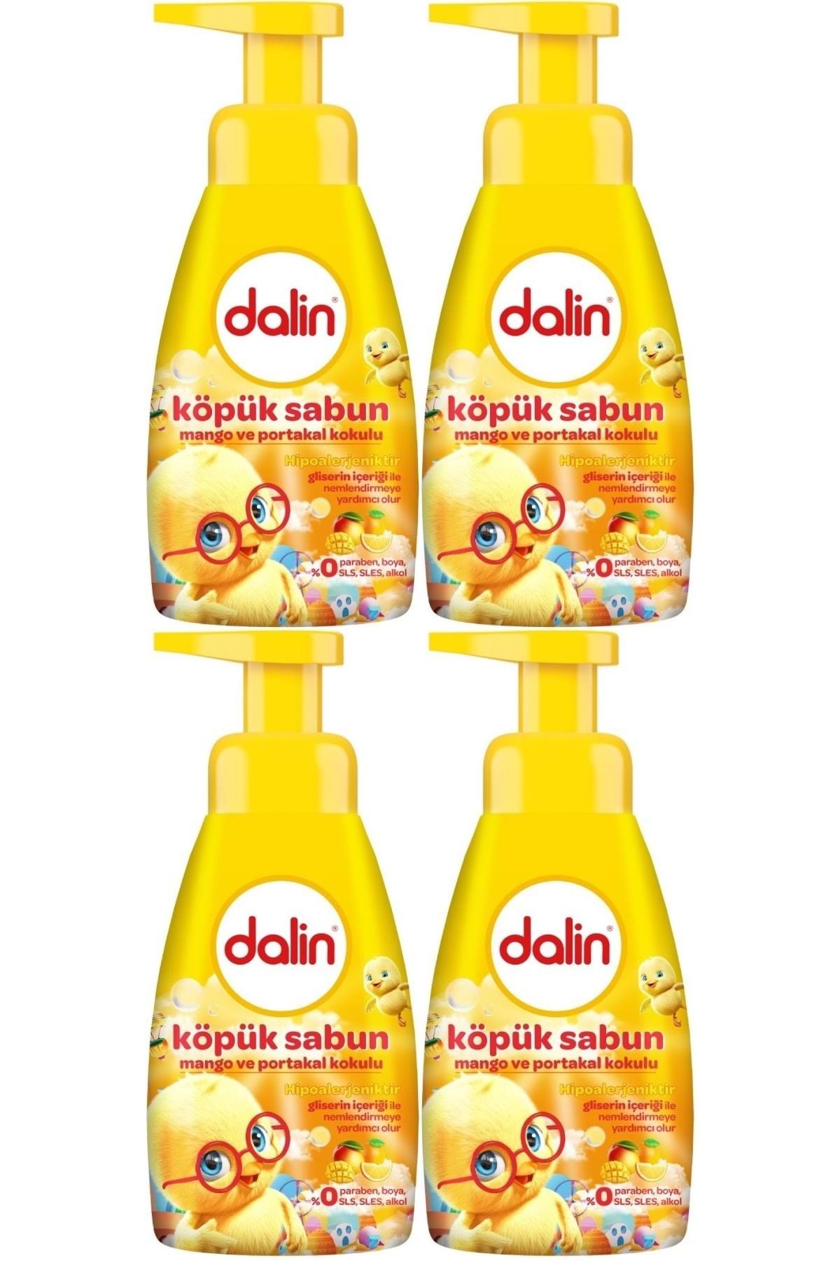 Dalin Köpük Sabun 200ML Mango ve Portakal Kokulu Çoçuklarınız İçin (4 Lü Set)