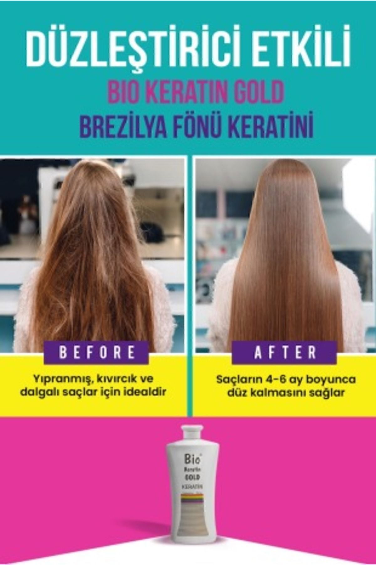 Bio Keratin Gold Gold Brezilya Fönü Keratini 700 ml 8681546031073-4