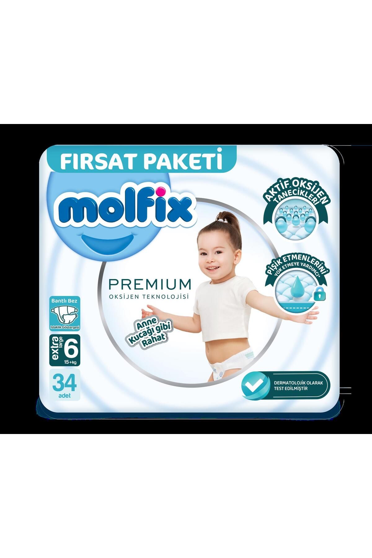 Molfix Premium Fırsat Paketi 34'lü Extra Large 15 Kg+