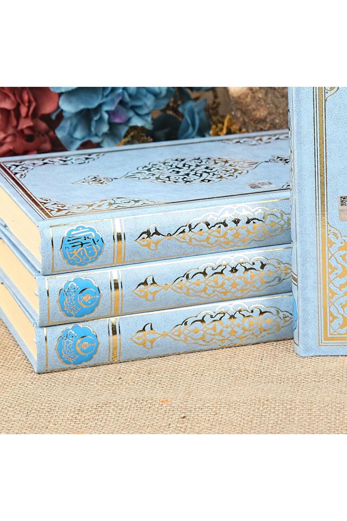 İkranur Kur'an-ı Kerim (RAHLE BOY 21X28 CM) Sesli, Mühürlü-bebek Mavisi fotoğrafı 4 (önizleme)