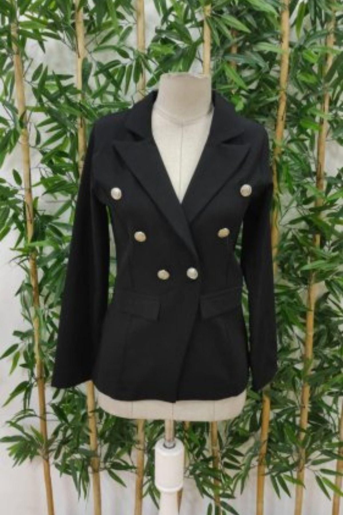 Mossta-Black Atlas Jacket - Button and Pocket Detail 3
