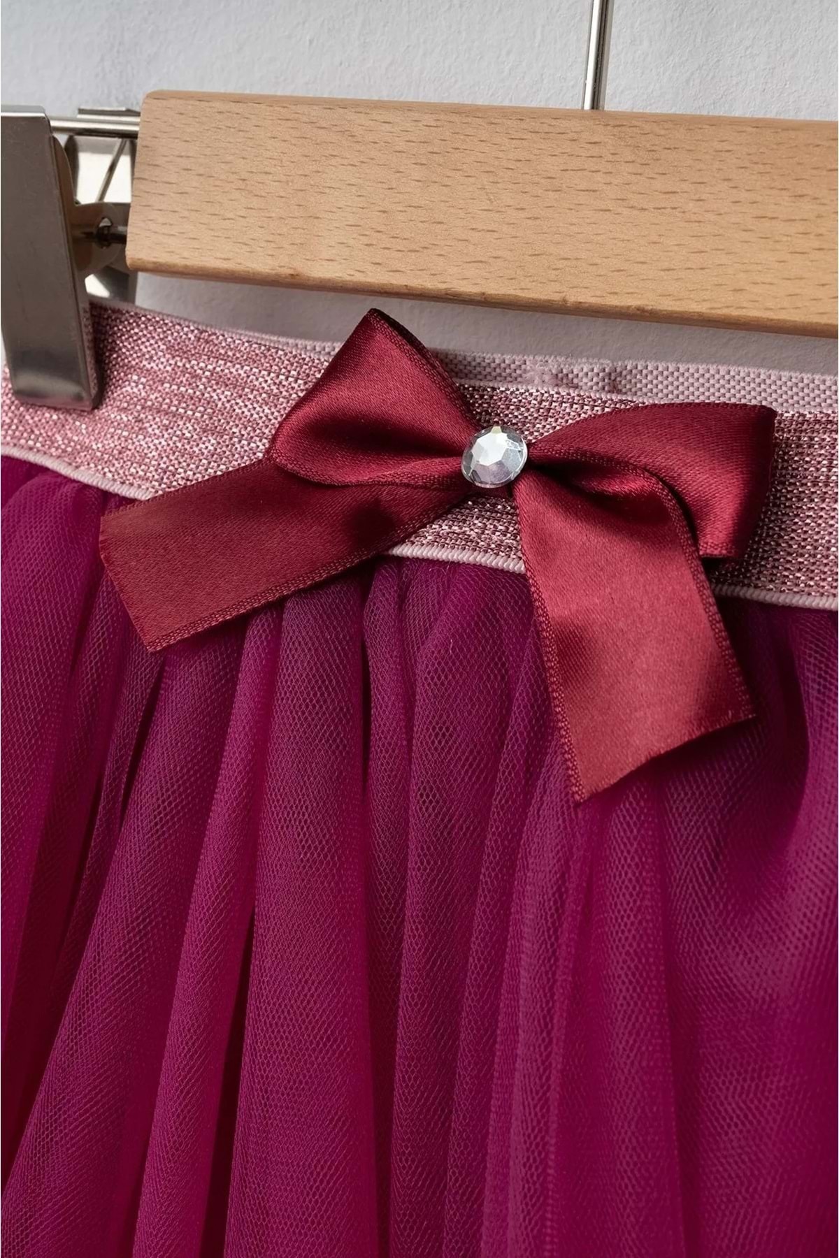 Mnk Baby&Kids Kız Bebek Tütü Etekli Badili Melek Kanat Takım PNPN1122 FUŞYA fotoğrafı 4 (önizleme)