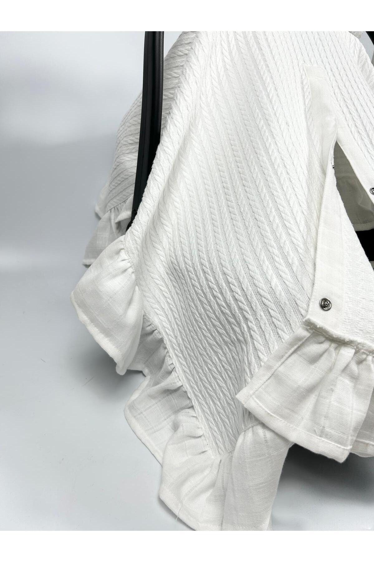 Aras Collection ARAS&100Pamuk Çok Amaçlı Tek Katlı Pike Puset Örtüsü Ve Minderi fotoğrafı 2 (önizleme)