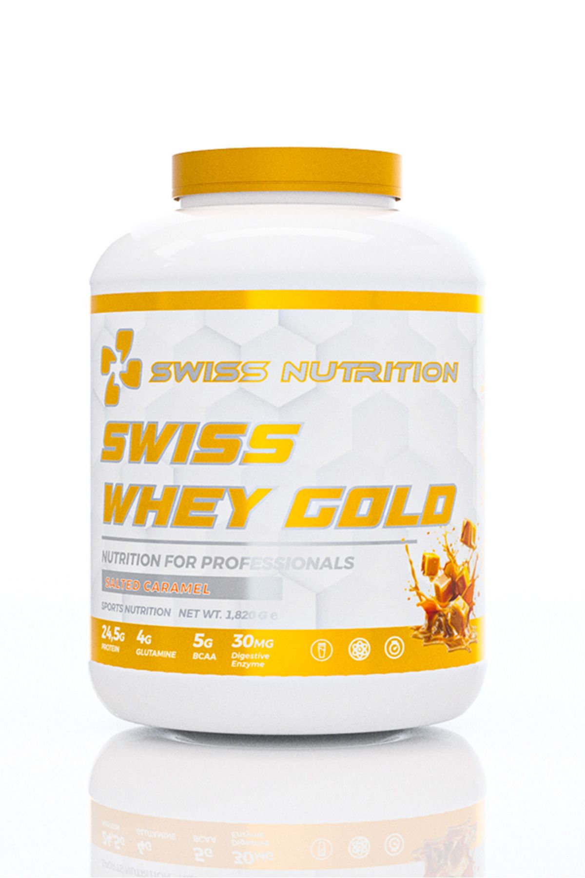 Swiss Nutrition Swıss Whey Gold | Salted Caramel | 1820g 52 Servis | Whey Protein Sporcu Gıdası