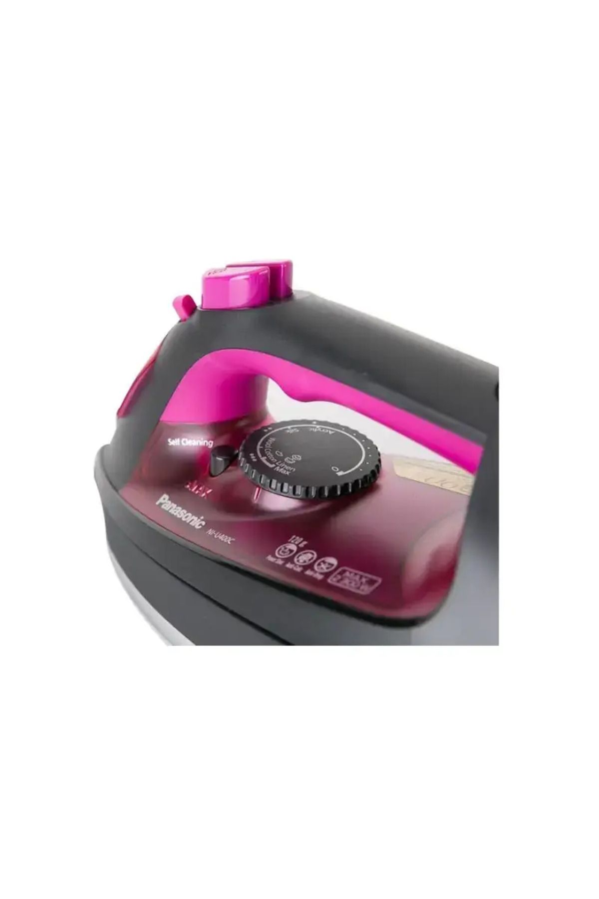 PANASONIC-Steam Iron, Ceramic Soleplate, Self Cleaning, 2300W, Purple,NIU400CPTB 7