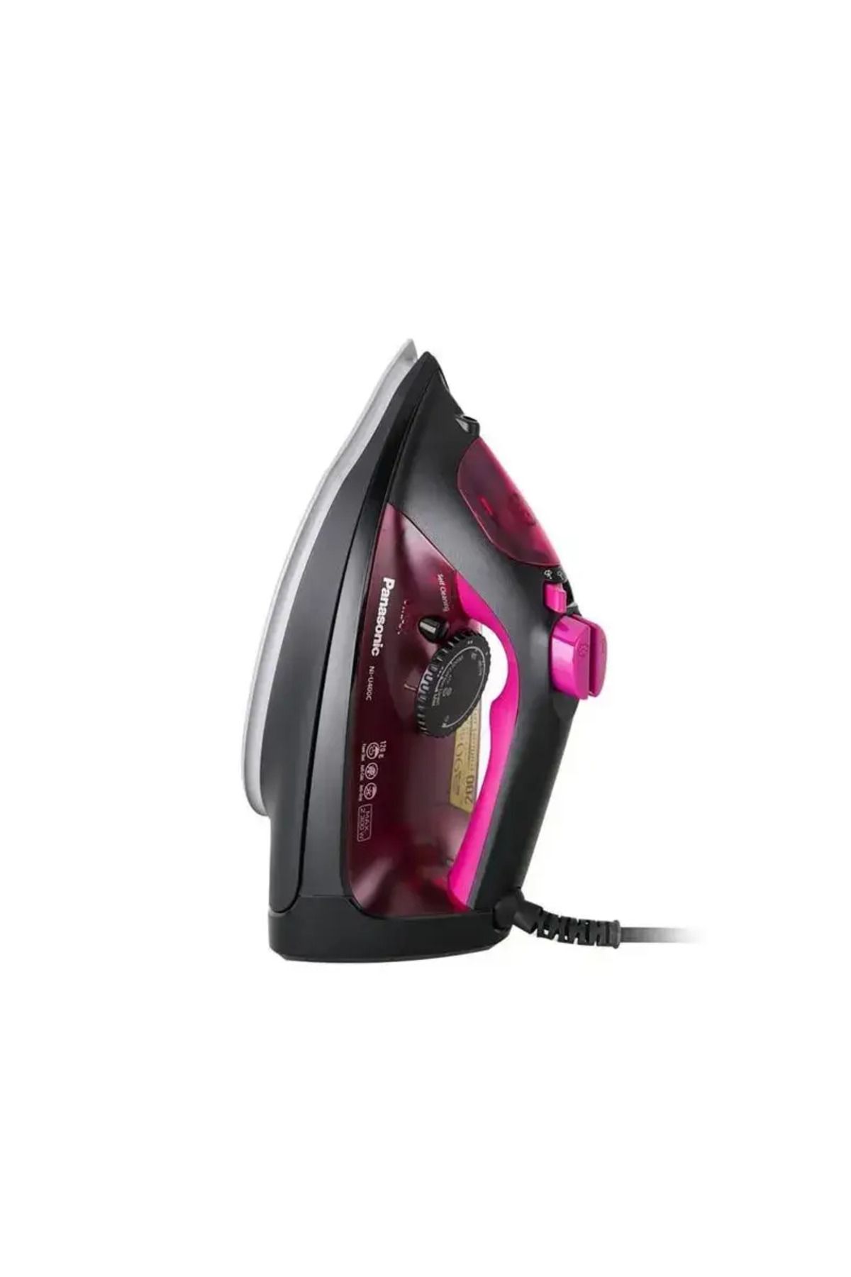 PANASONIC-Steam Iron, Ceramic Soleplate, Self Cleaning, 2300W, Purple,NIU400CPTB 2