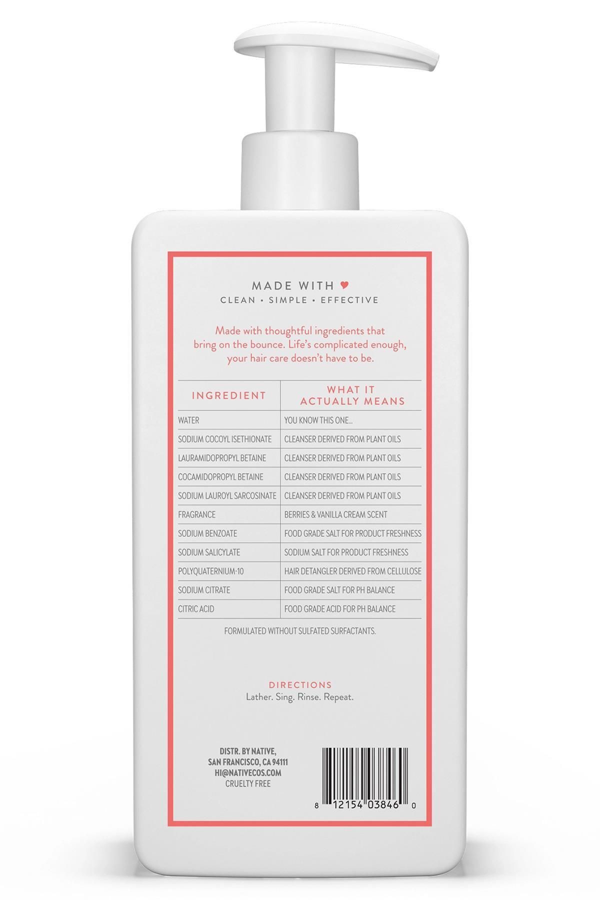 Native-Berries & Vanilla Cream Volumizing Shampoo 487ml 2