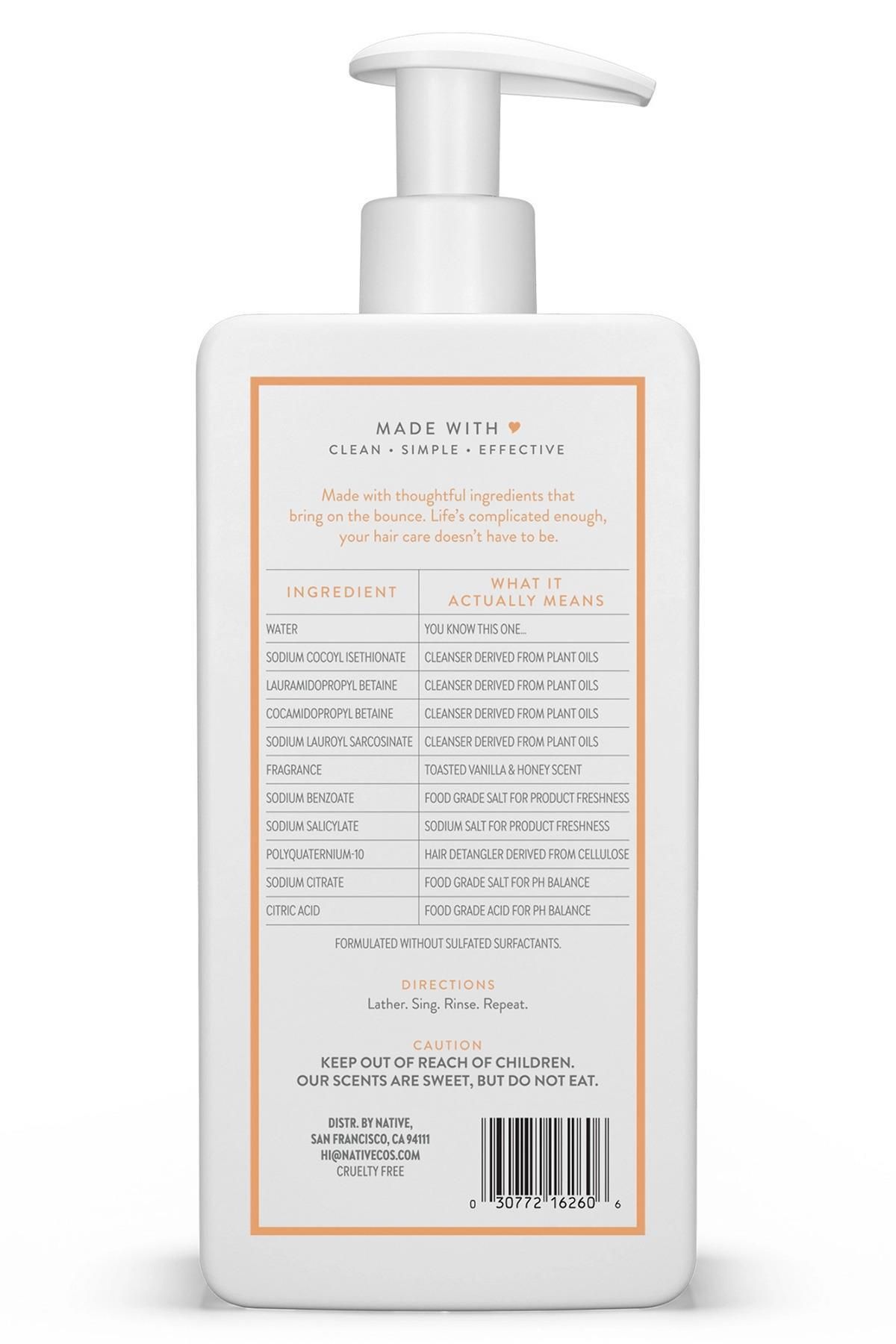 Native-Toasted Vanilla & Honey Volumizing Shampoo 487ml 2