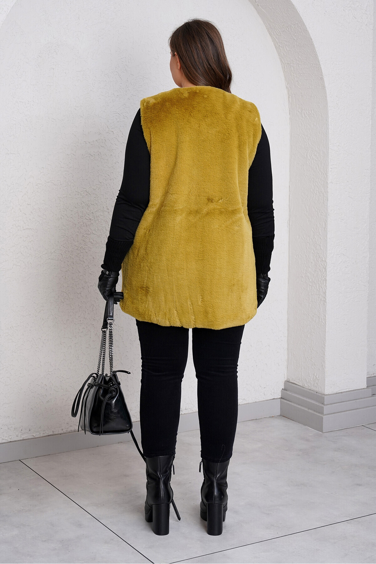 Büyük Moda-Faux Fur Vest 5