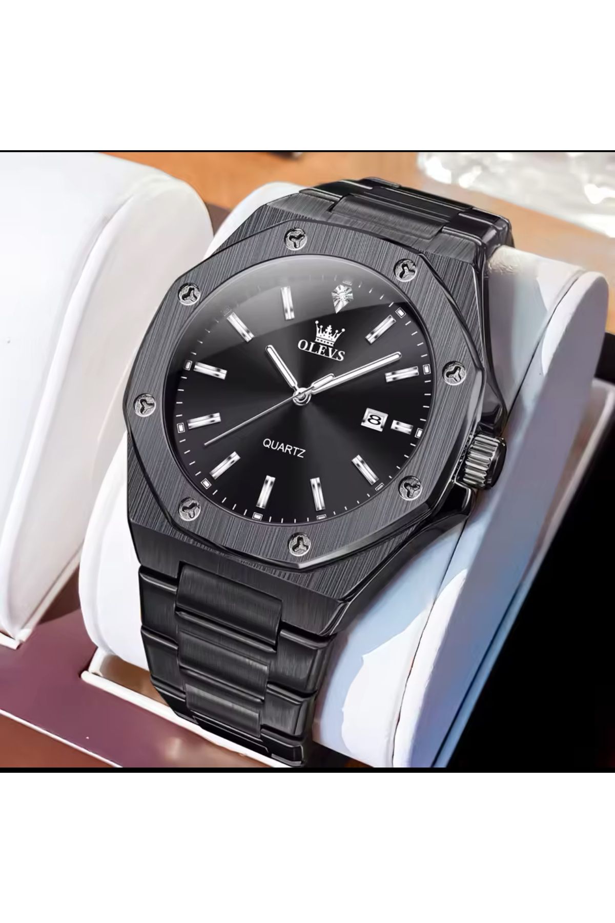 ساعت OLEVS LUXURY HUBLOT MODEL STEEL WATCH مدل جدید 4