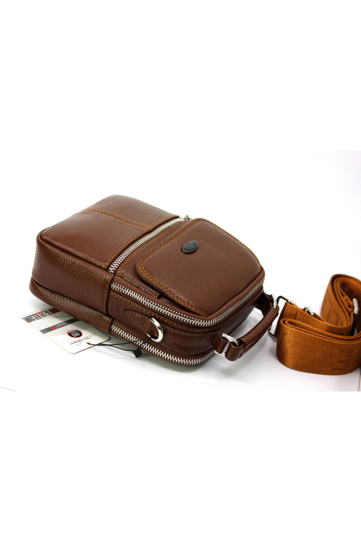 Çanta Sepetim-Genuine Leather Men's Postman Shoulder Strap Crossbody Bag 4