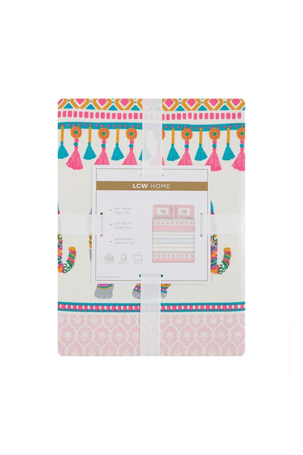LC Waikiki-Lcw Home Elephant Patterned Double Pique Set (S4) 8