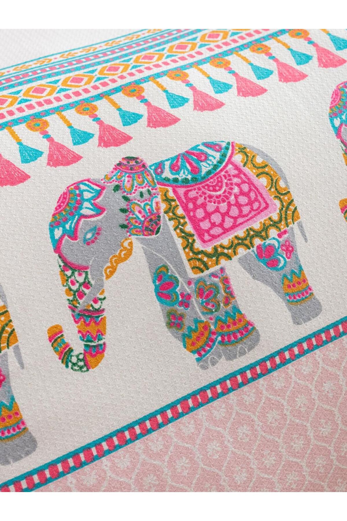 LC Waikiki-Lcw Home Elephant Patterned Double Pique Set (S4) 6