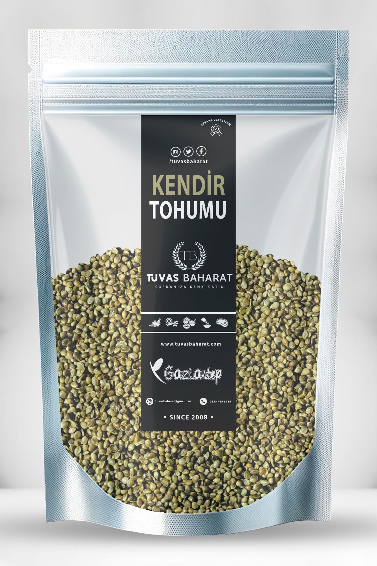 TUVAS BAHARAT Kendir (Kenevir) Tohumu 100 Gram