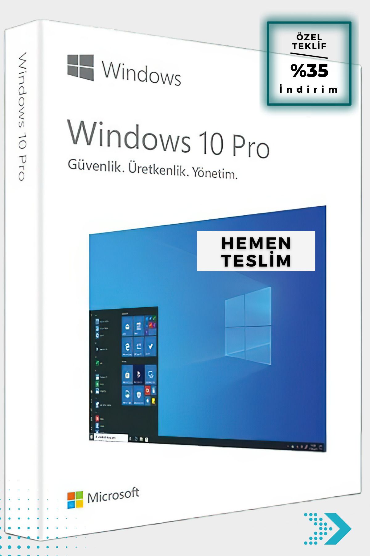 MICROSOFT Windows 10 Professional Dijital Lisans Anahtarı Ömür Boyu Garantili Orijinal Ürün HEMEN TESLİM