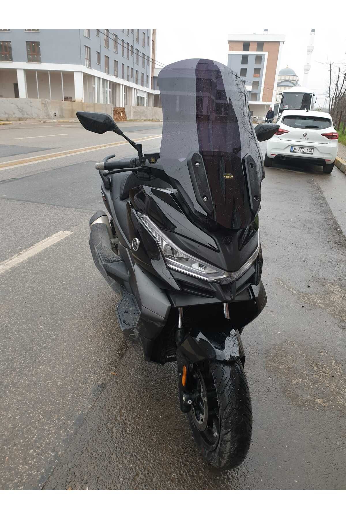 Voge SR4 Siperlik Ön Cam 2022-2025 Model 78cm Siyah Renkli 4mm UZUN CAM İADESİ YOKTUR