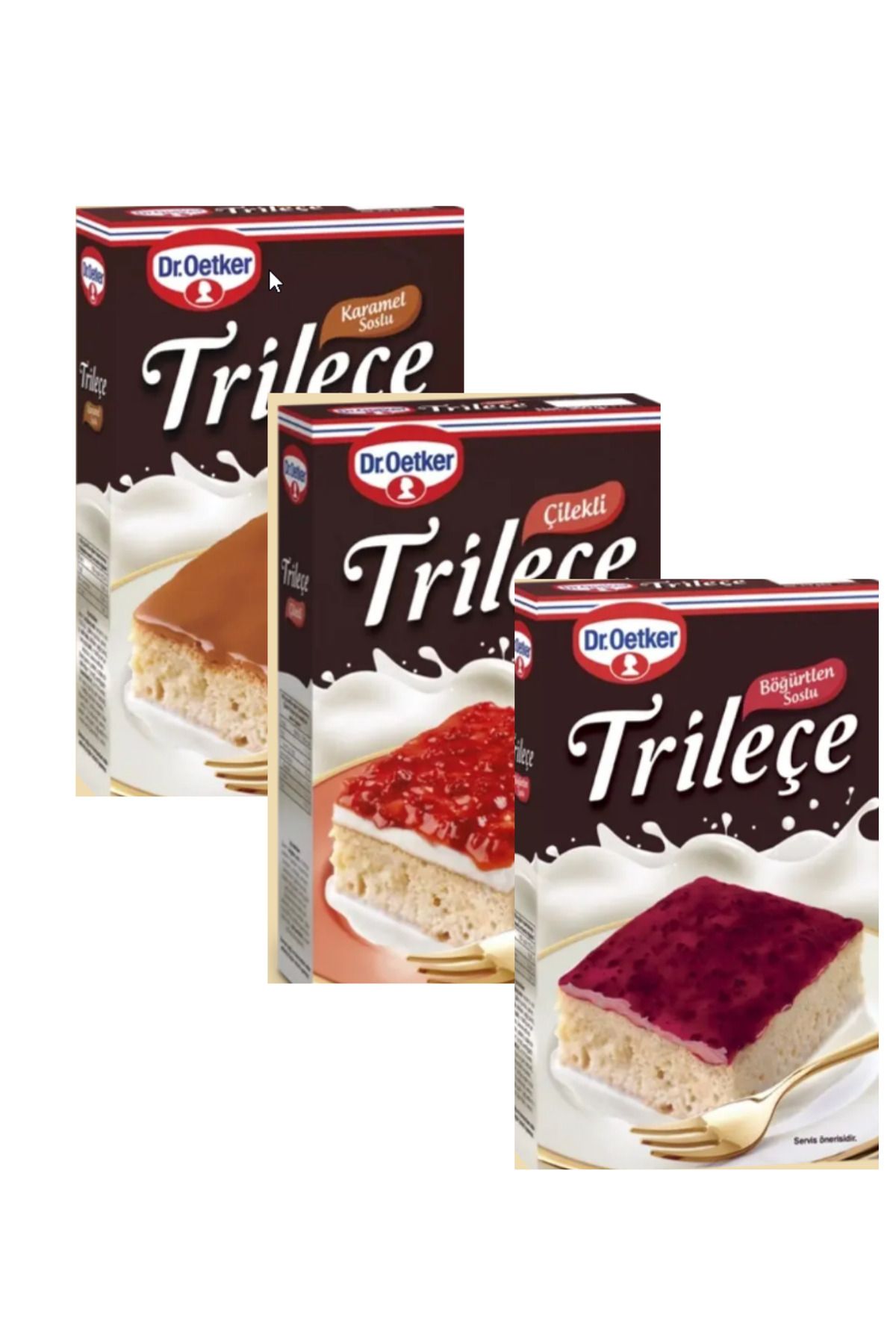 Dr. Oetker Dr.Oetker Triliçe Karamel Soslu 315 g Çilekli 360 g Böğürtlen Soslu 315 g 3 lü Set