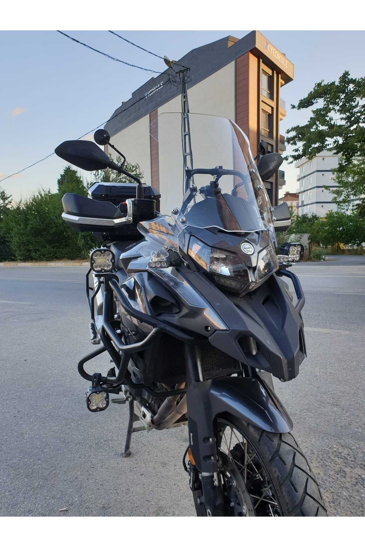 Benelli TRK 502 X Siperlik Ön Cam 2017-2025 Model 54cm Şeffaf Renkli 4mm UZUN CAM