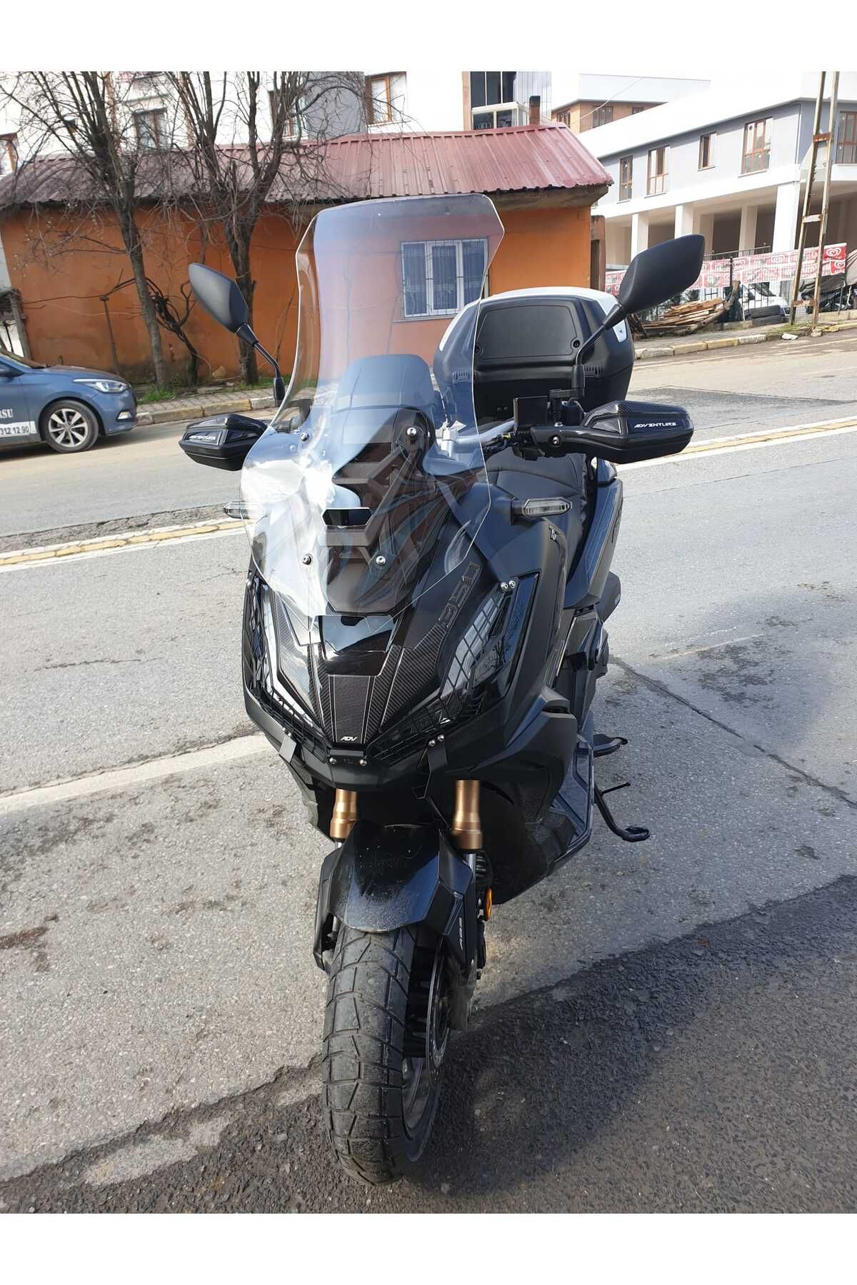 Honda Adv 350 Siperlik Ön Cam 2023-2025 Model 72cm Şeffaf Renkli 4mm UZUN CAM