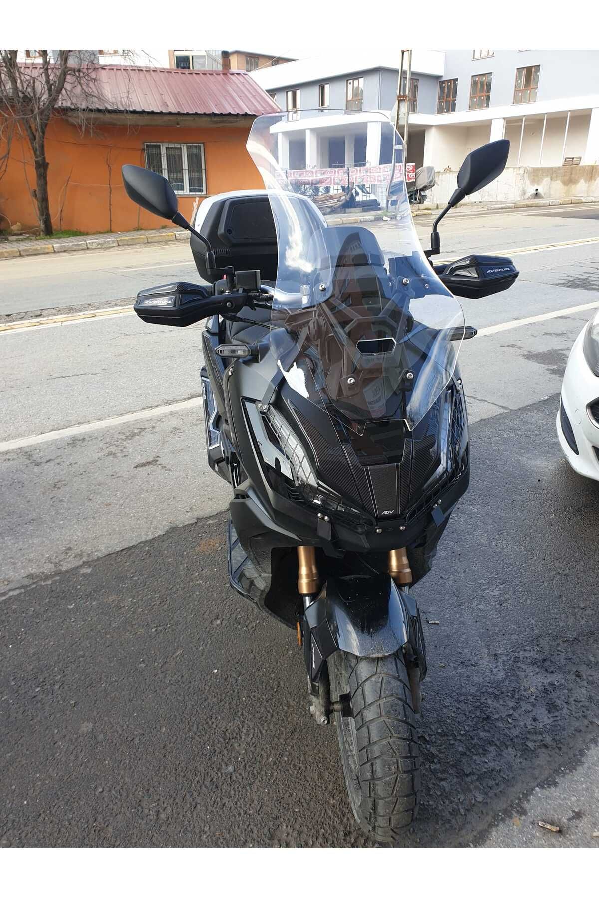 Honda Adv 350 Siperlik Ön Cam 2023-2025 Model 72cm Şeffaf Renkli 4mm UZUN CAM