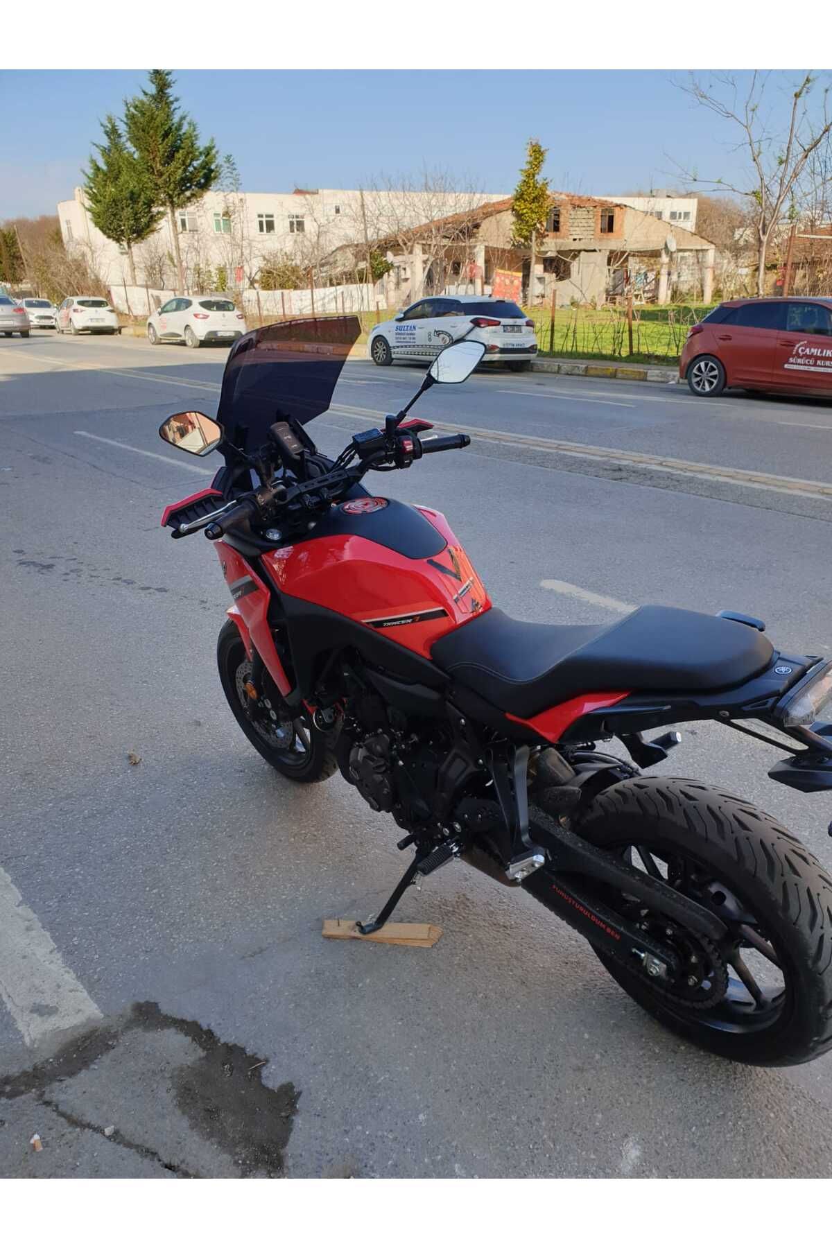 Yamaha Tracer 700 Siperlik Ön Cam 2021-2025 Model 59cm Siyah Renkli 4mm