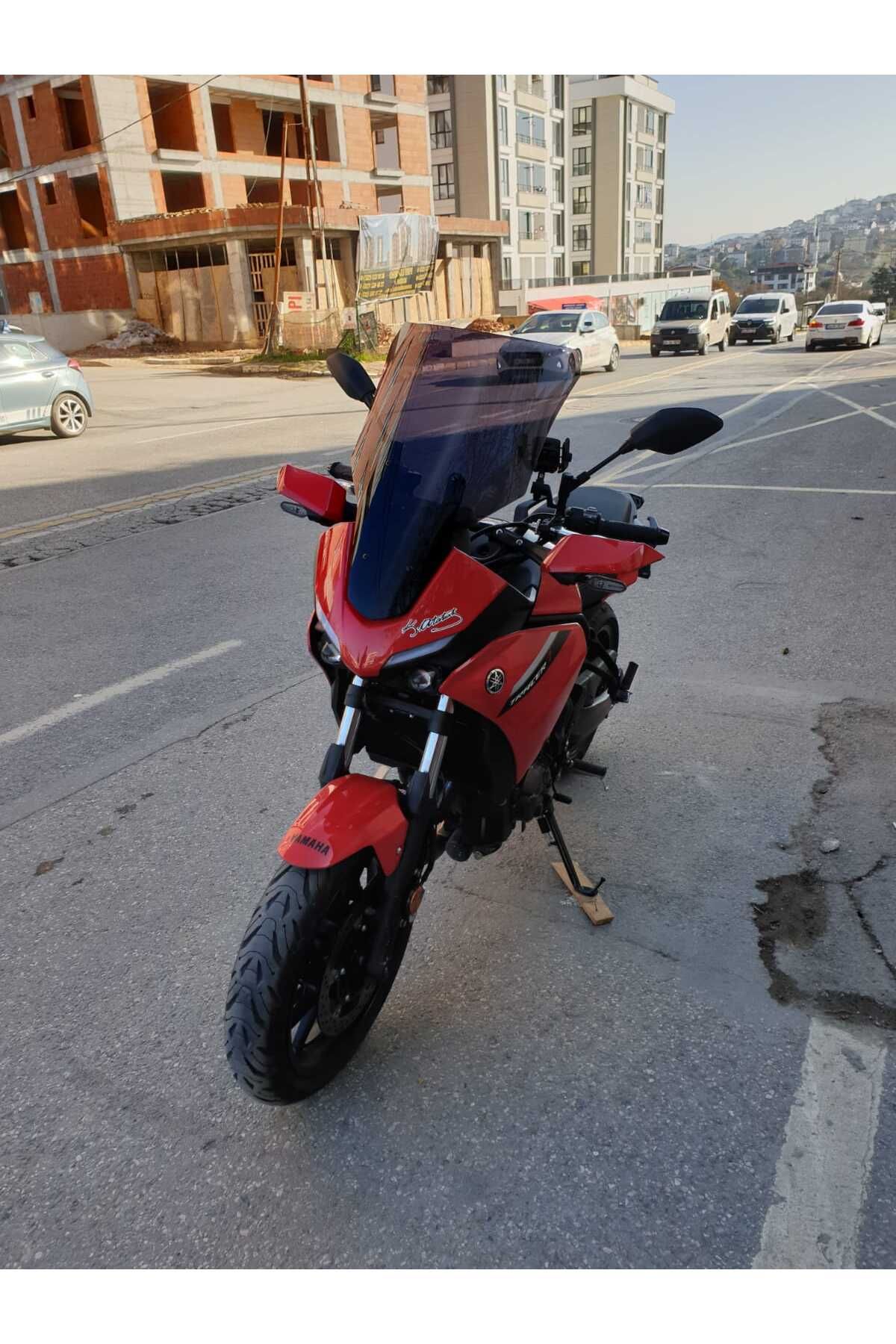 Yamaha Tracer 700 Siperlik Ön Cam 2021-2025 Model 59cm Siyah Renkli 4mm