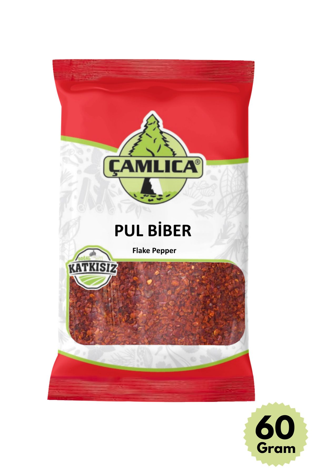 Çamlıca Baharat Orta Acı Pul Kırmızı Biber 60 Gr.