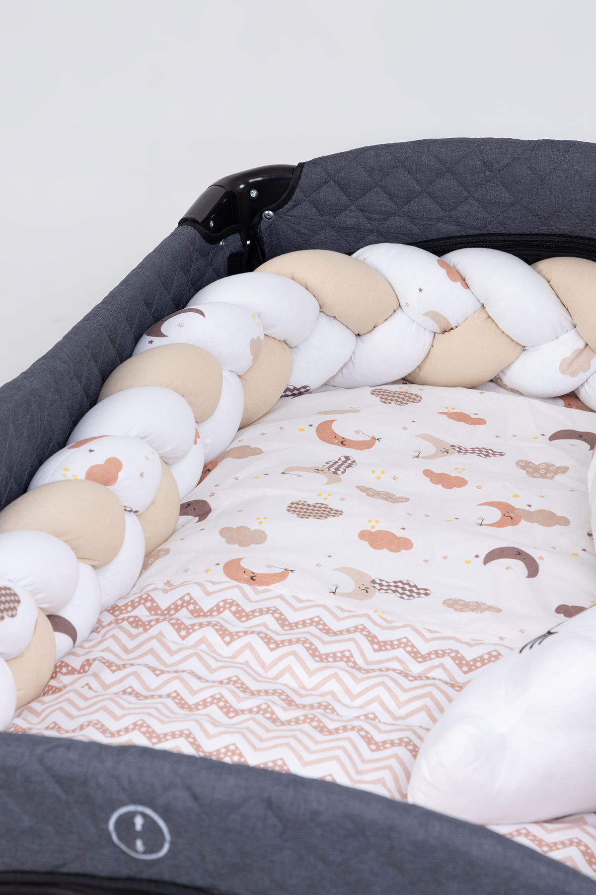 MARAL Örgülü Park Beşik Uyku Seti Kahverengi 70x110, 70x120, 70x130, 60x120 fotoğrafı 6 (önizleme)