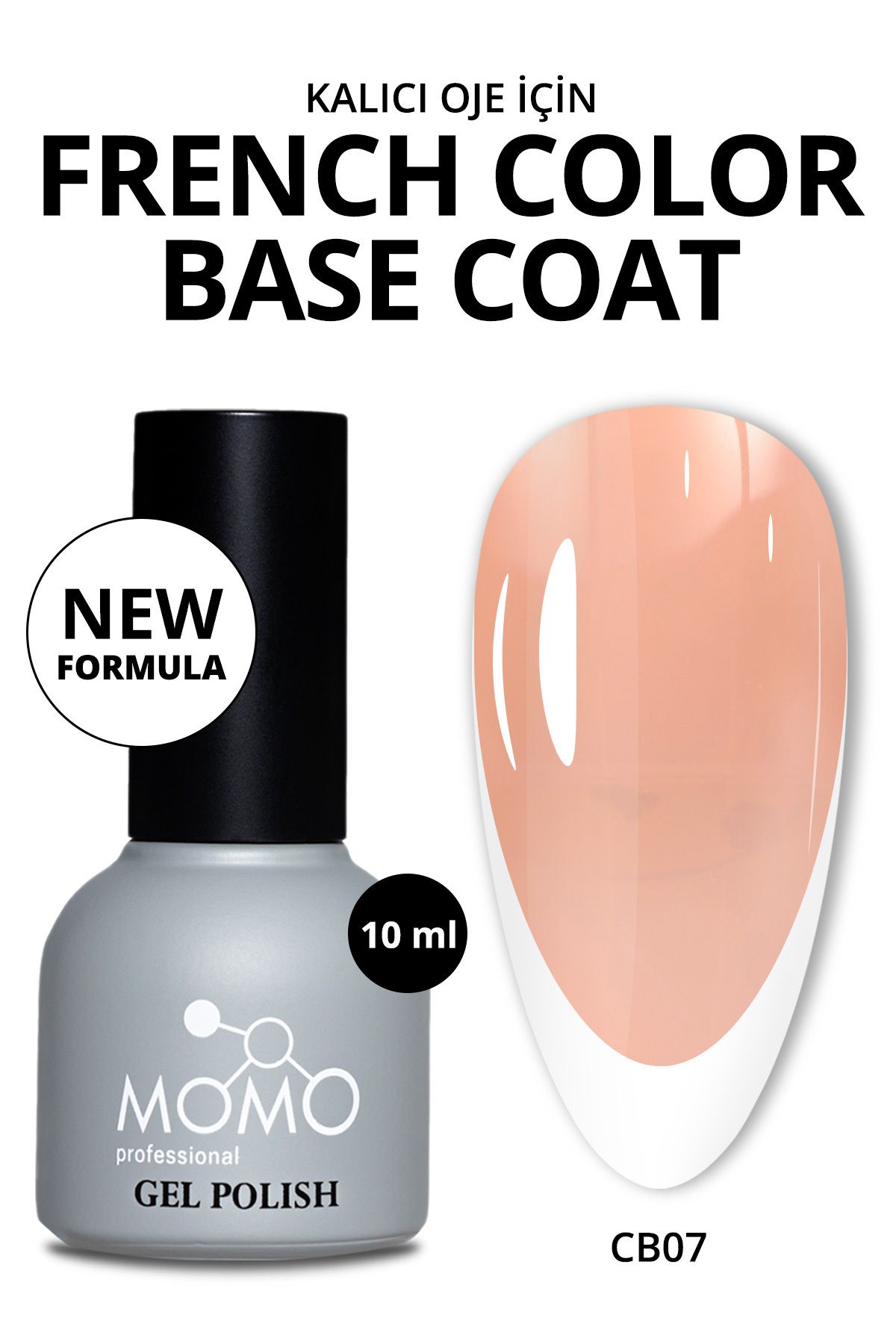 MOMO professional Kalıcı Oje French Color Base Coat Cb07, Açık Bronz, 10 ml