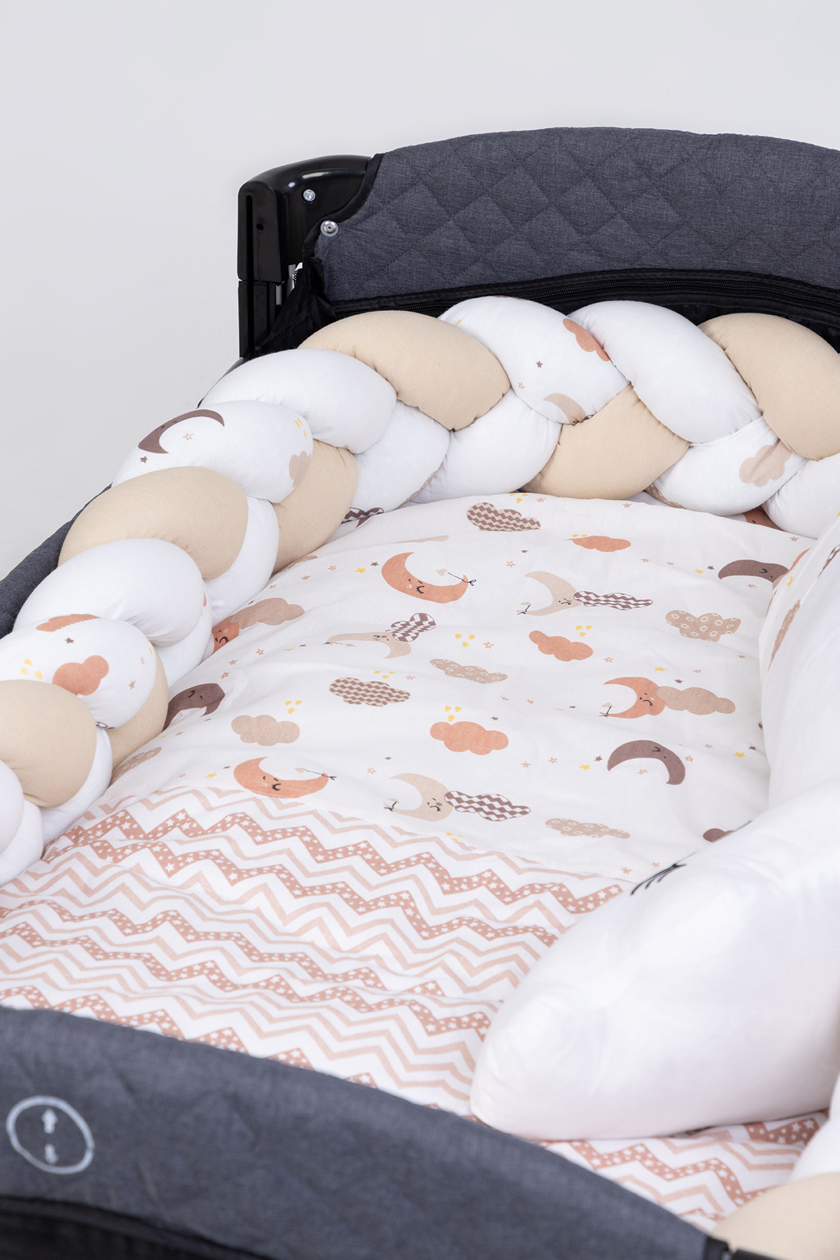 MARAL Örgülü Park Beşik Uyku Seti Kahverengi 70x110, 70x120, 70x130, 60x120 fotoğrafı 4 (önizleme)