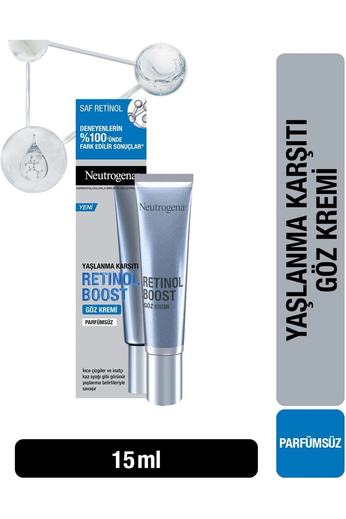 Neutrogena Retinol Boost-İnatçı Kaz Ayak Görüntüsüne Karşı Göz Bakım Kremi 15 ml CYT79746464131317..