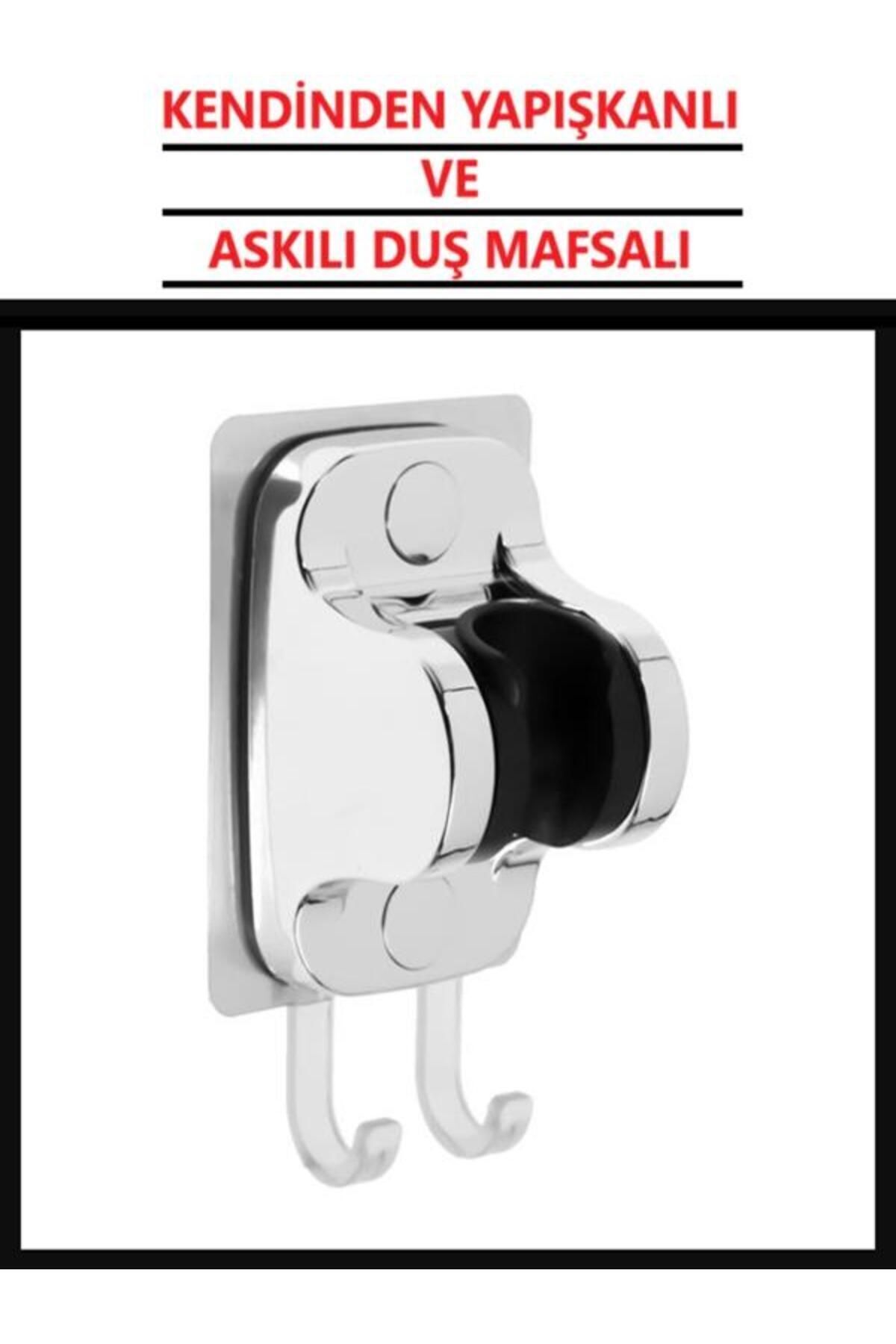 Speed Out Gümüş Gri Duş Mafsalı Yapışkanlı Askılı Lif Havlu Askılı Duş Başlığı Tutacağı Banyo Duşakabin