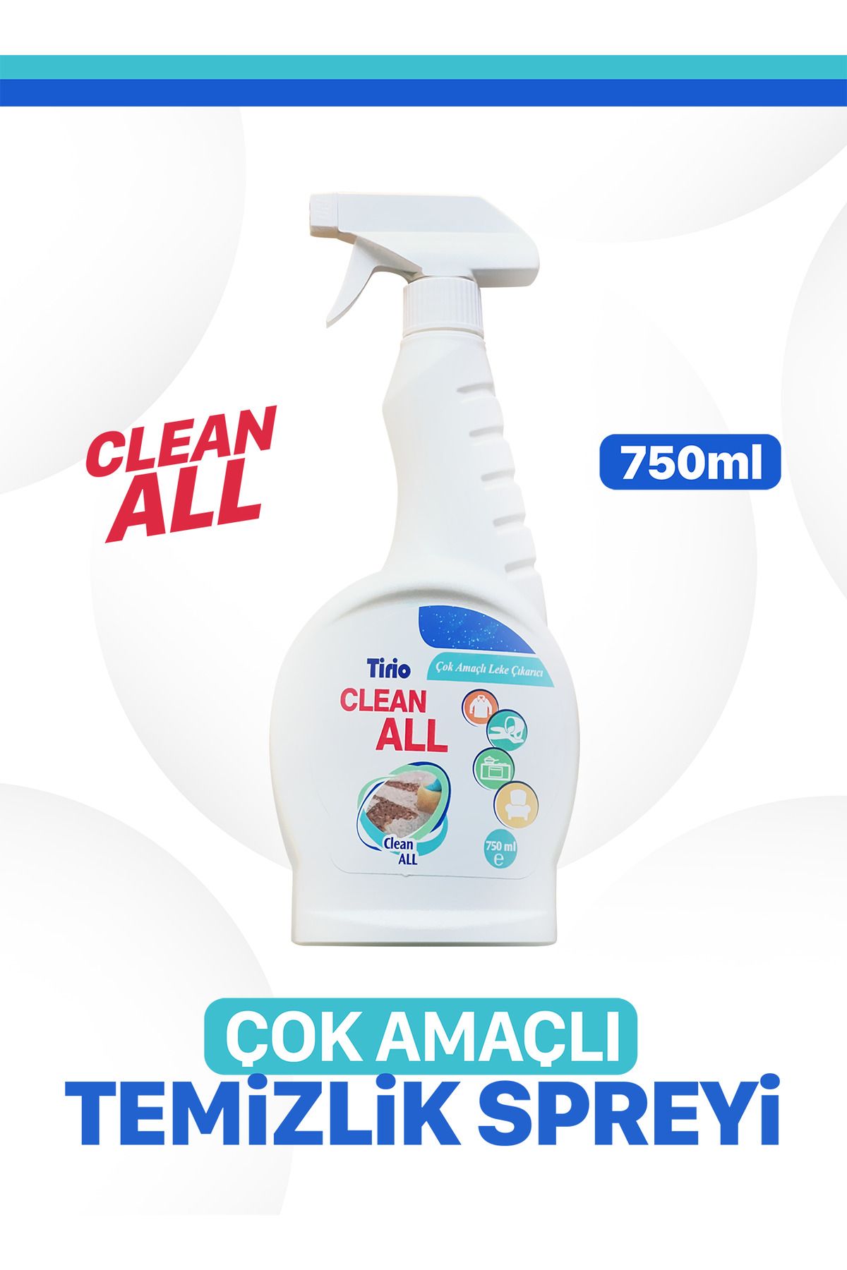 TİRİO KİMYA Clean All Çok Çok Amaçlı Sprey 750ml