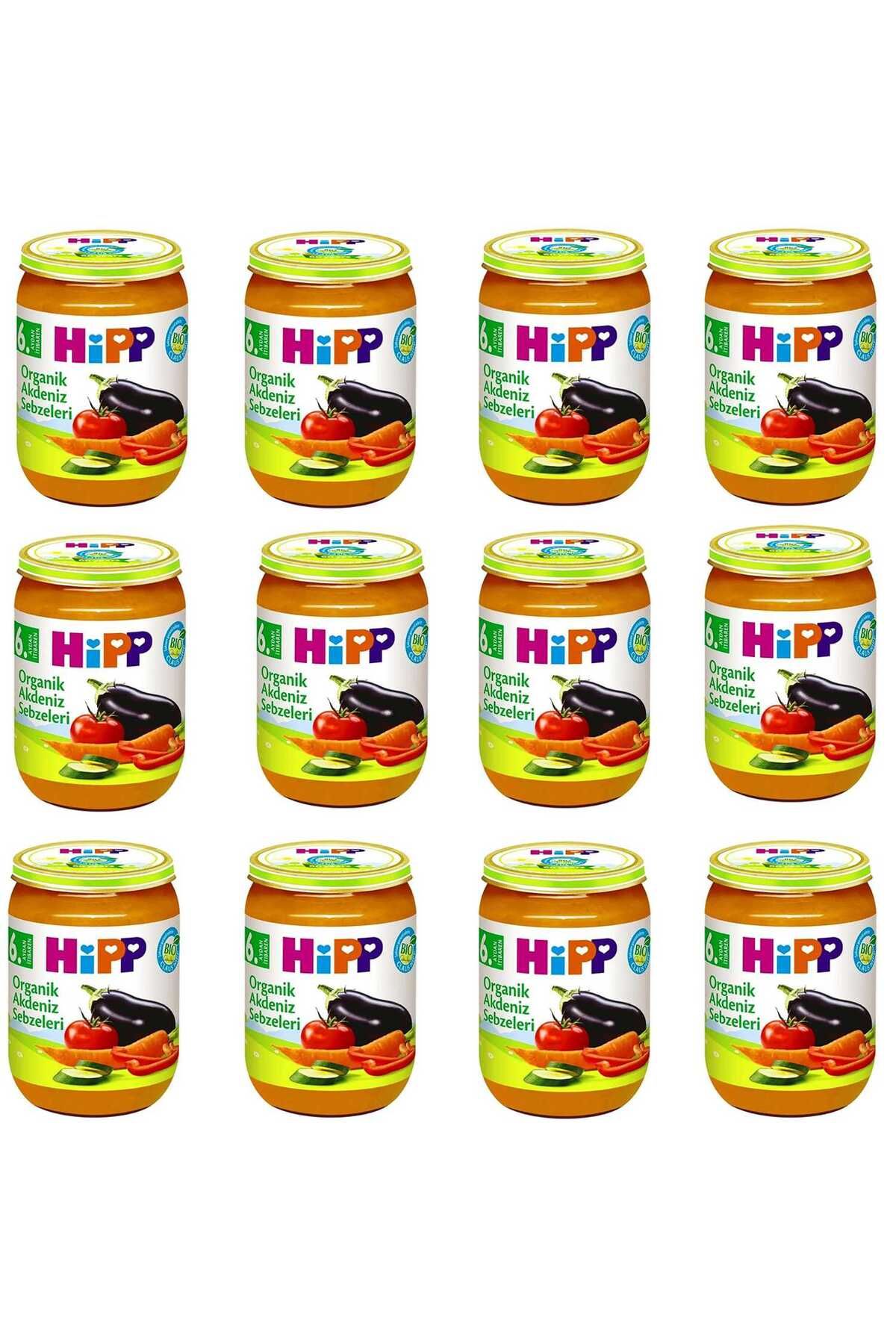 Hipp Kavanoz Maması Organik Akdeniz Sebzeleri 190 gr 12 Adet