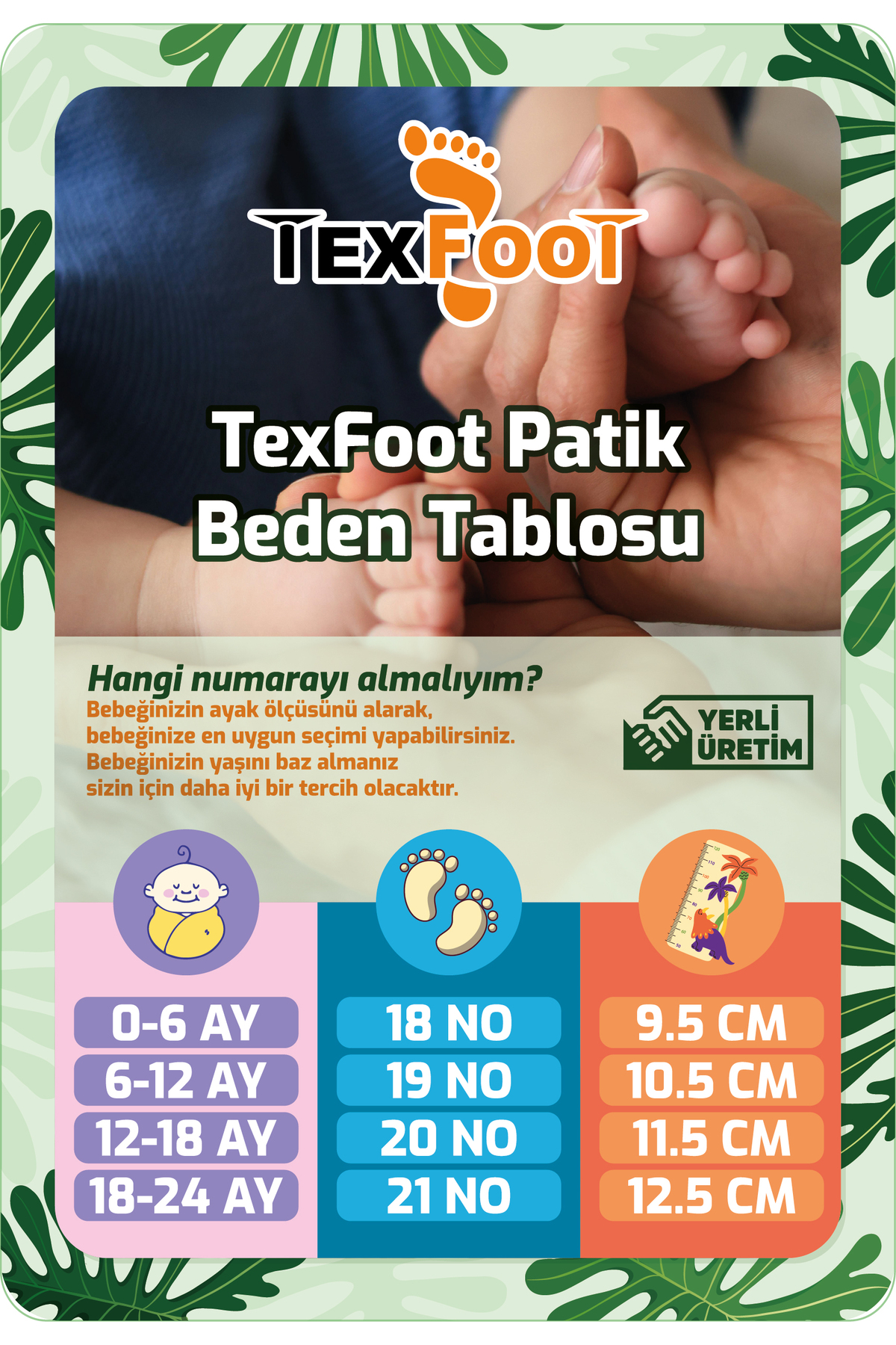 TexFoot Exelance, Ergonomik Yapı, Yumuşak Malzemeli, Terletmez, Şık ve Renkli Tasarımlı Bebek Patik fotoğrafı 5 (önizleme)