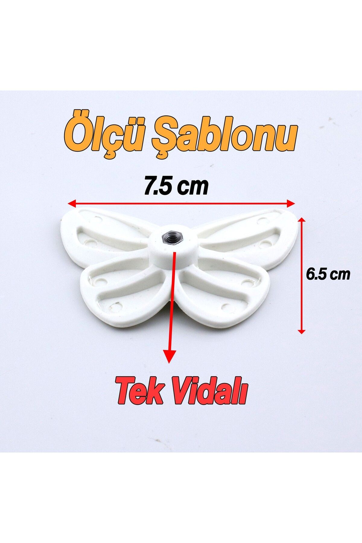 Badem10-Plastic Fluture Alb 10 Buc Camera Copii Fata Baiet Dulap Mobilier Bucatarie Mâner Sertar 4