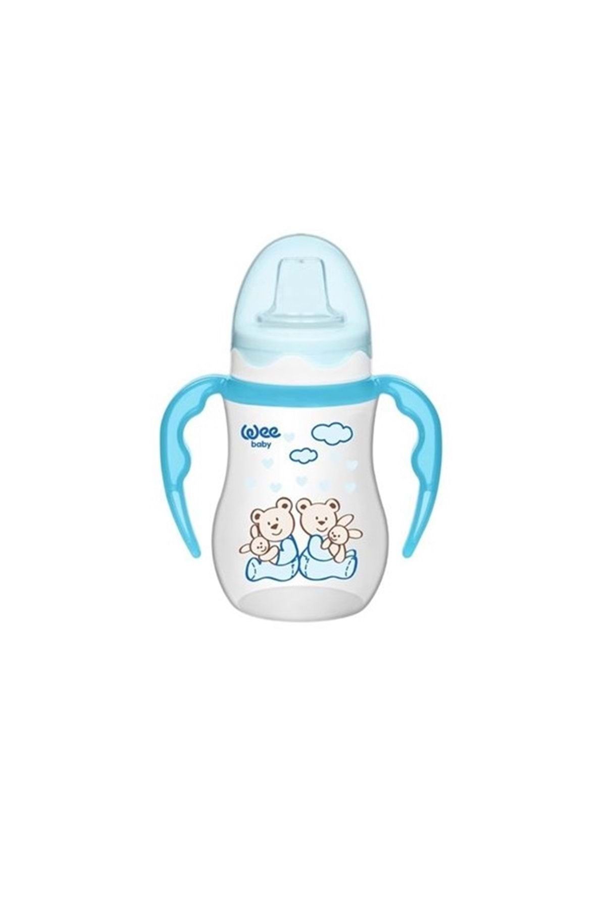 Wee Baby Akıtmaz Kulplu PP Bardak 125ML (Antikolik) (Kod:753) - Mavi