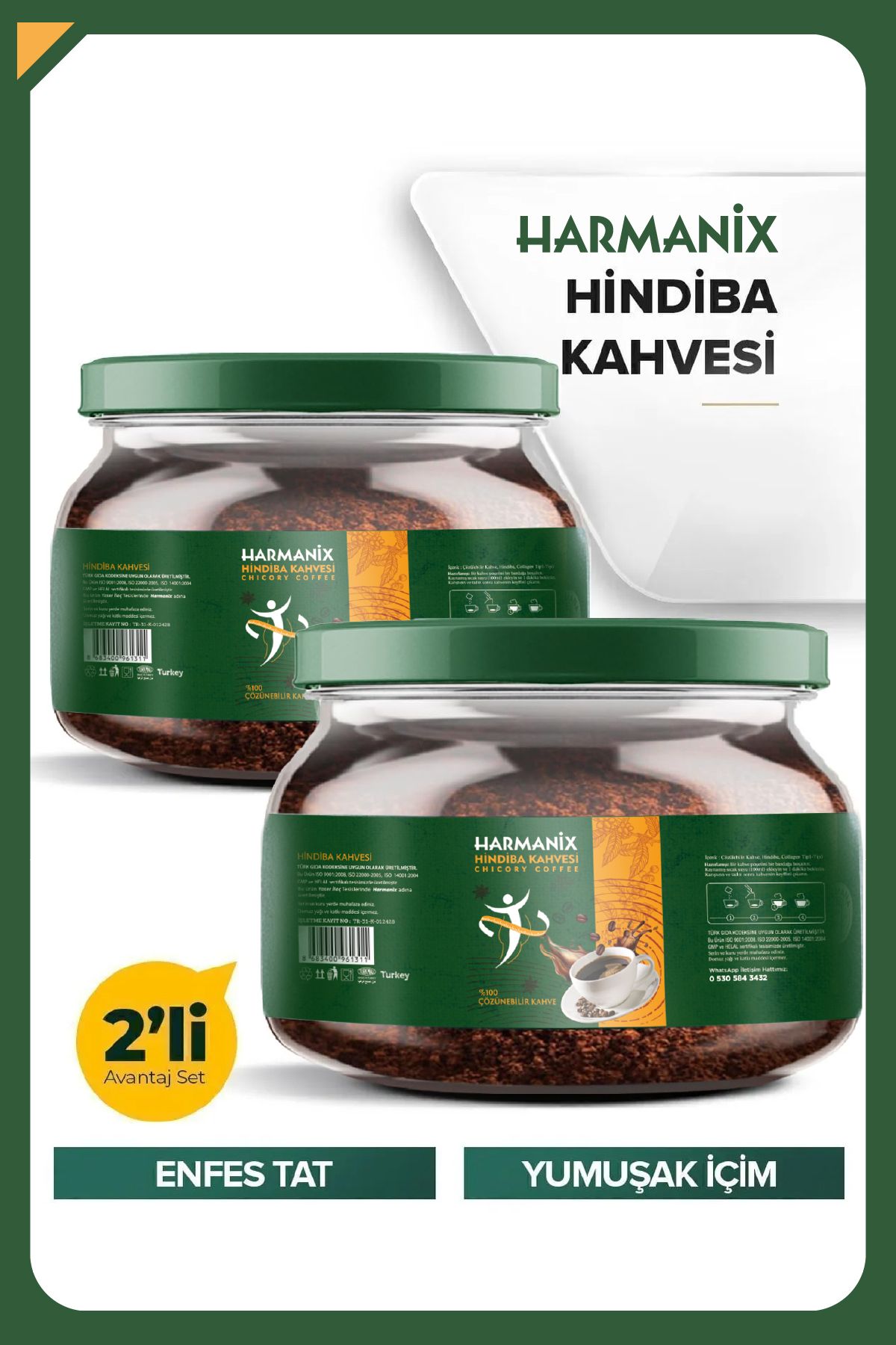 HARMANİX Harmanix FORM DETOX Hindiba Kahvesi HİNDİBA TANECİKLİ 150gr x 2 ADET