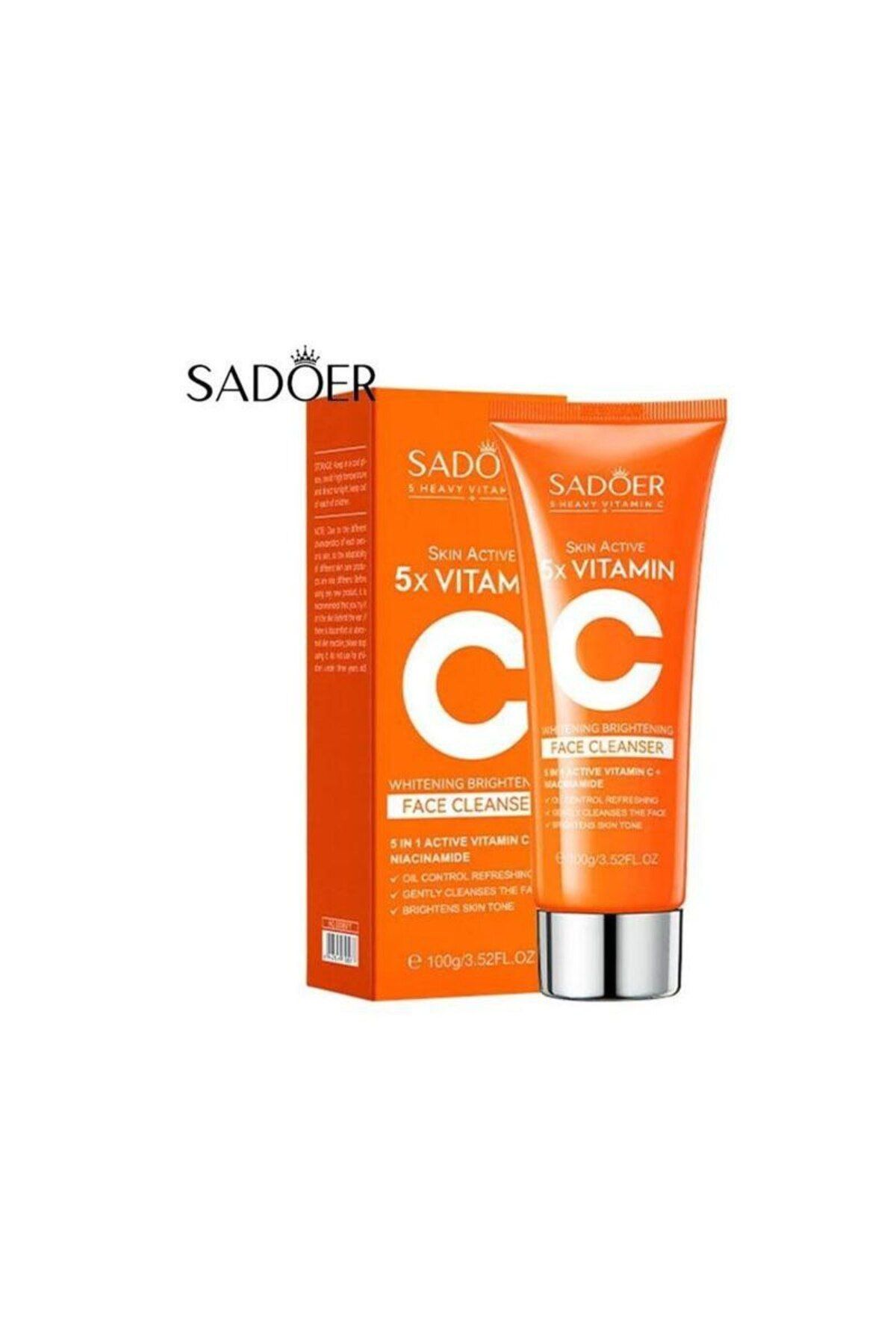 SADOER Organik 5X C Vitamin Face Cleanser yüz yıkama köpügü parlatıcı ve beyazlatici. 100gr