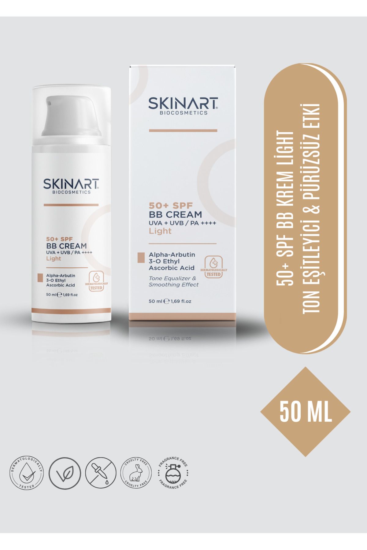 SkinArt Ton Eşitleyici 50+SPF BB Cream Light