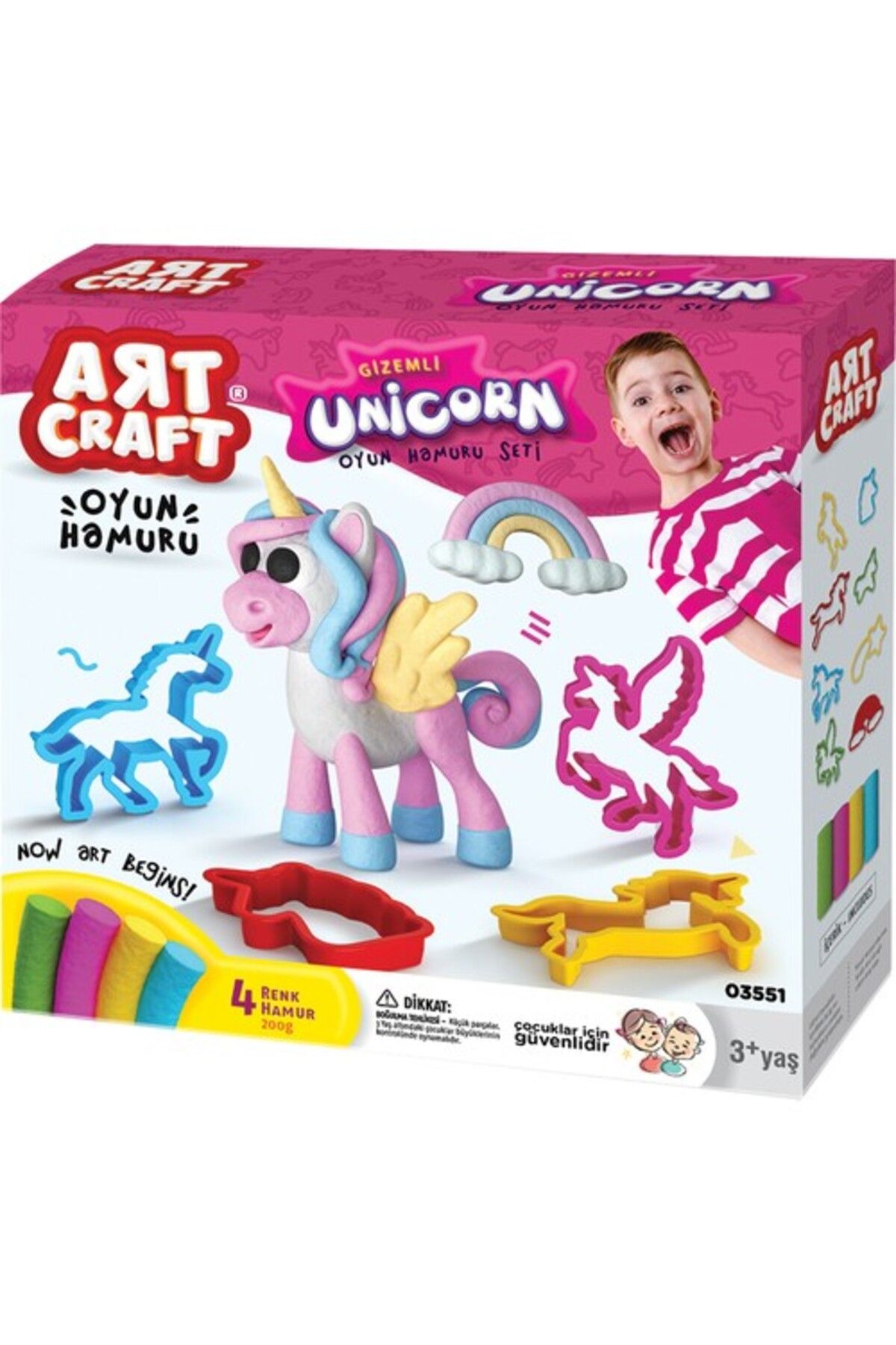 hak-iş oyuncak-Artcraft Unicorn Dough Set 200 Gr 2