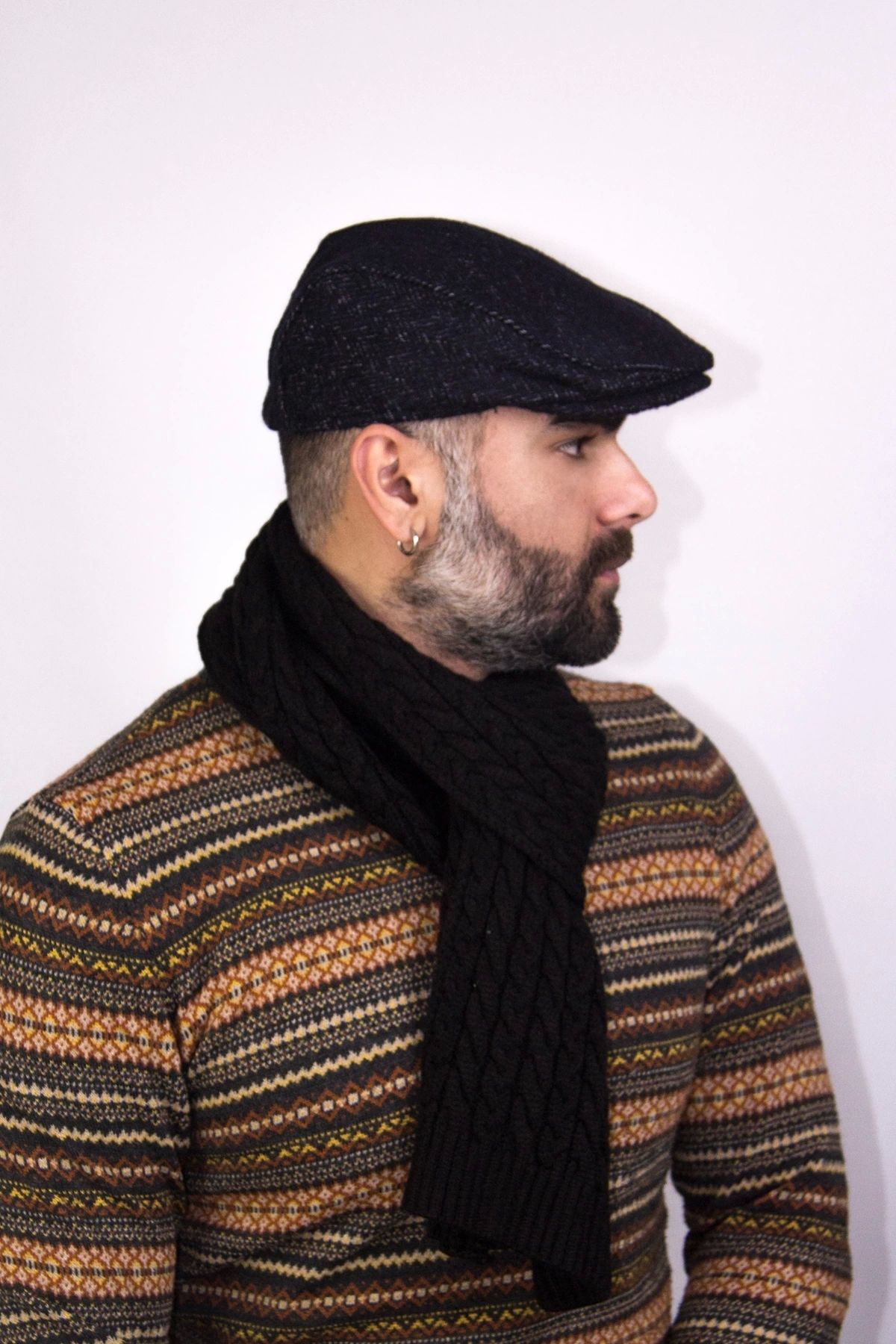 Bay Şapkacı-Men's Patterned Thick Cap 2