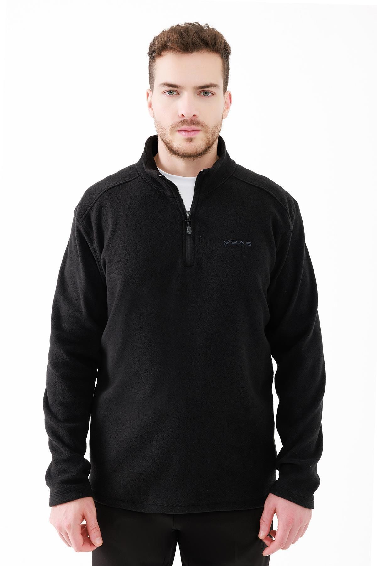 2AS-Cedric Men's Half Zip Thin Fleece Sweatshirt 7
