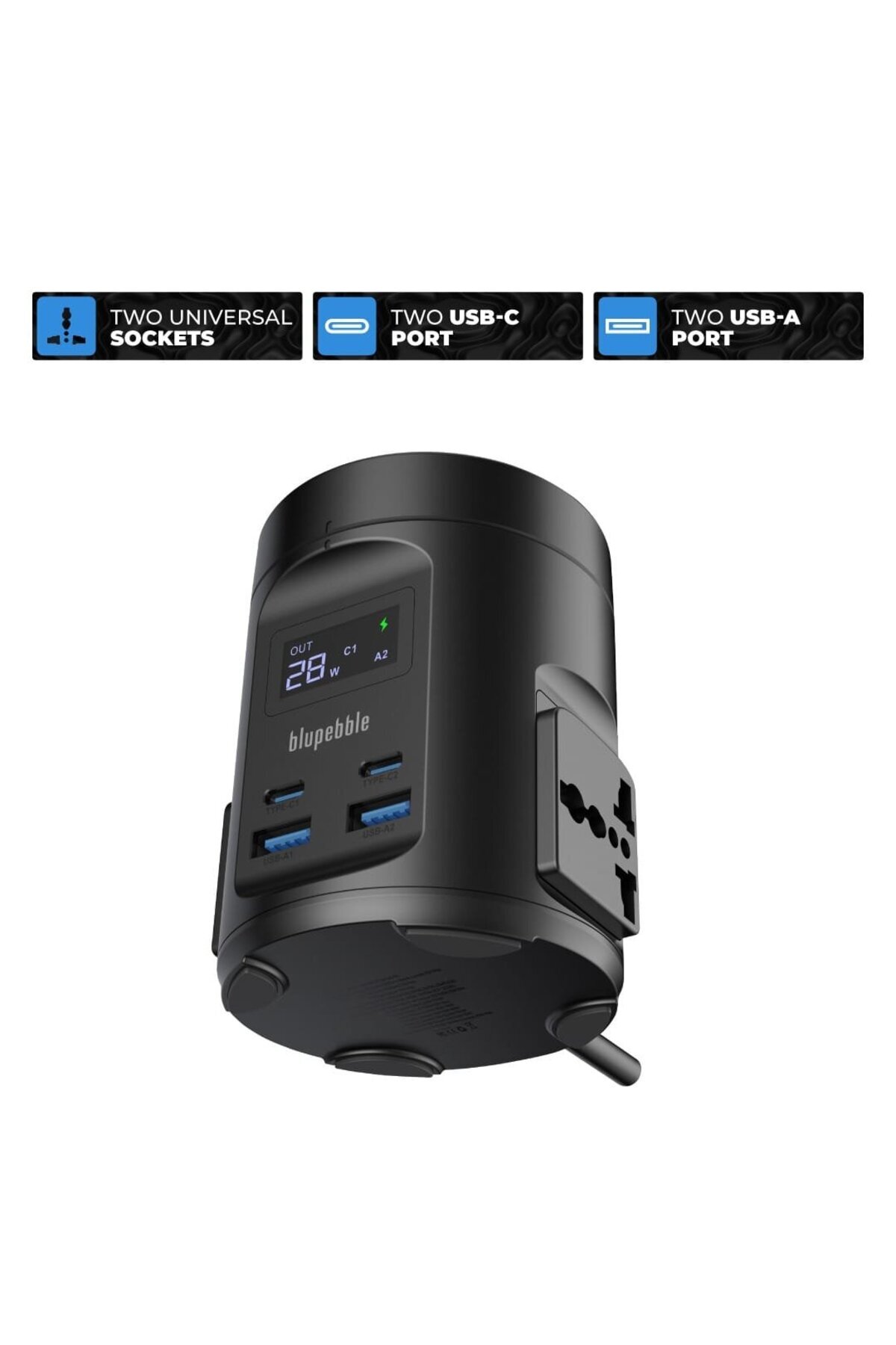 BLUPEBBLE-Magpod Hub USB-A QC3.0 Two Universal Sockets 3