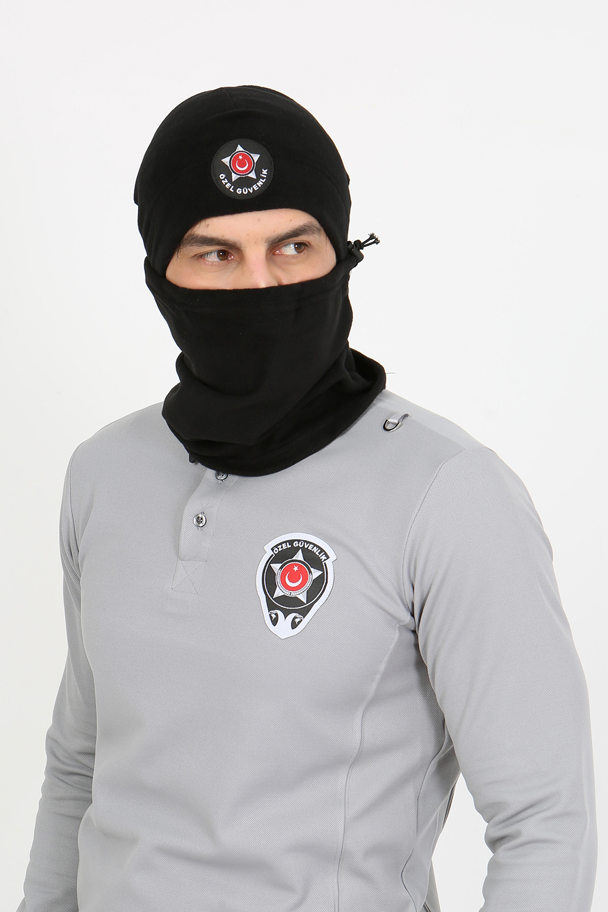 ModaCanel Özel Güvenlik Siyah Armalı Polar Bere ve Polar Boyunluk Takım (Bere-Boyunluk Takım) görsel 2