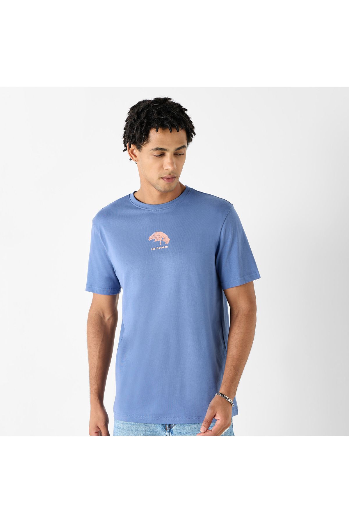 Lee Cooper-Printed Crew Neck T-shirt With Short Sleeves 3