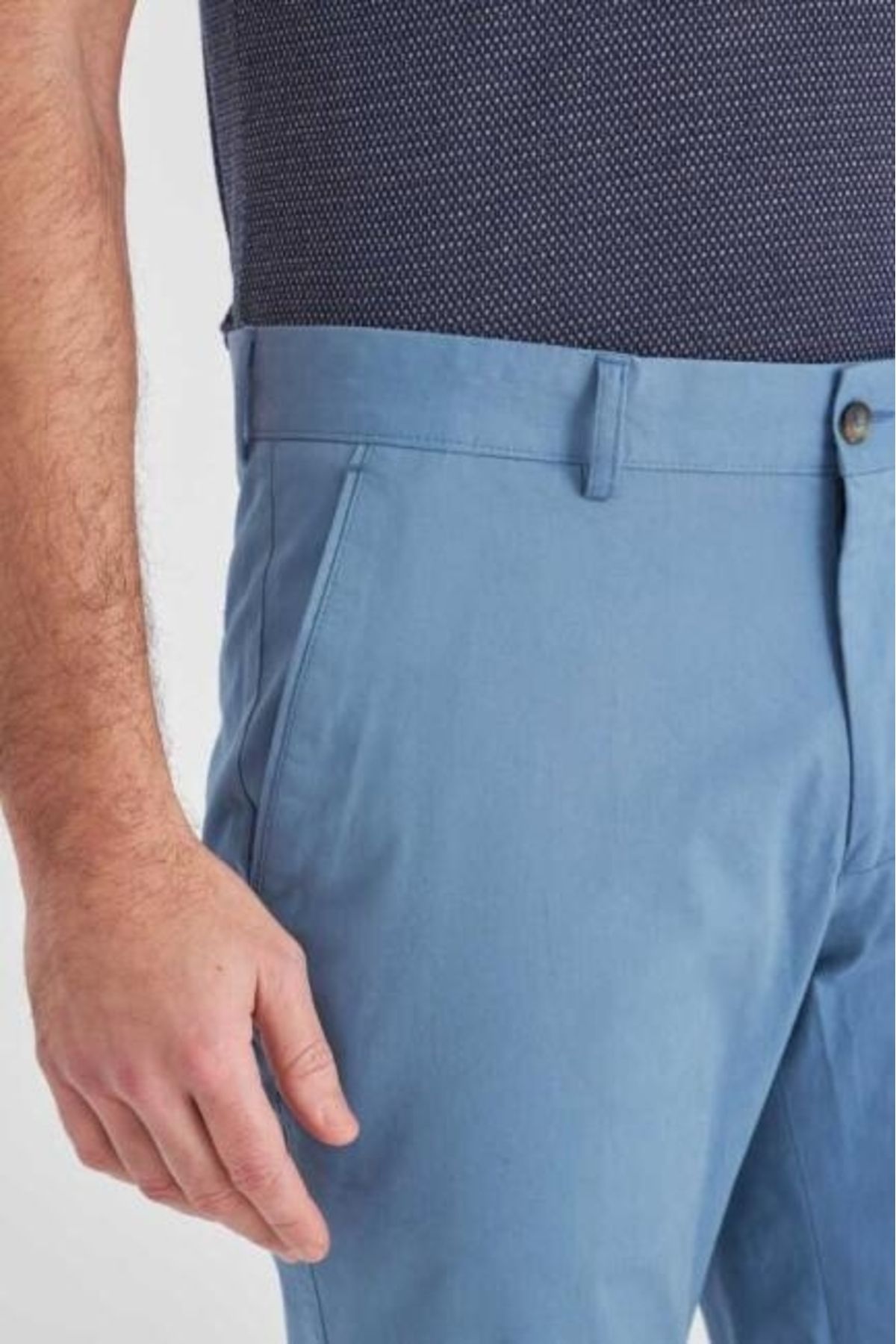 شلوارک و برمودا آبی مردانه SLIM FIT اورجینال Bisse