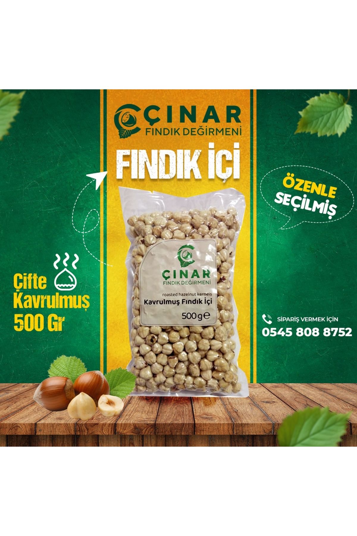 Çınar KAVRULMUŞ FINDIK İÇİ 500 GR