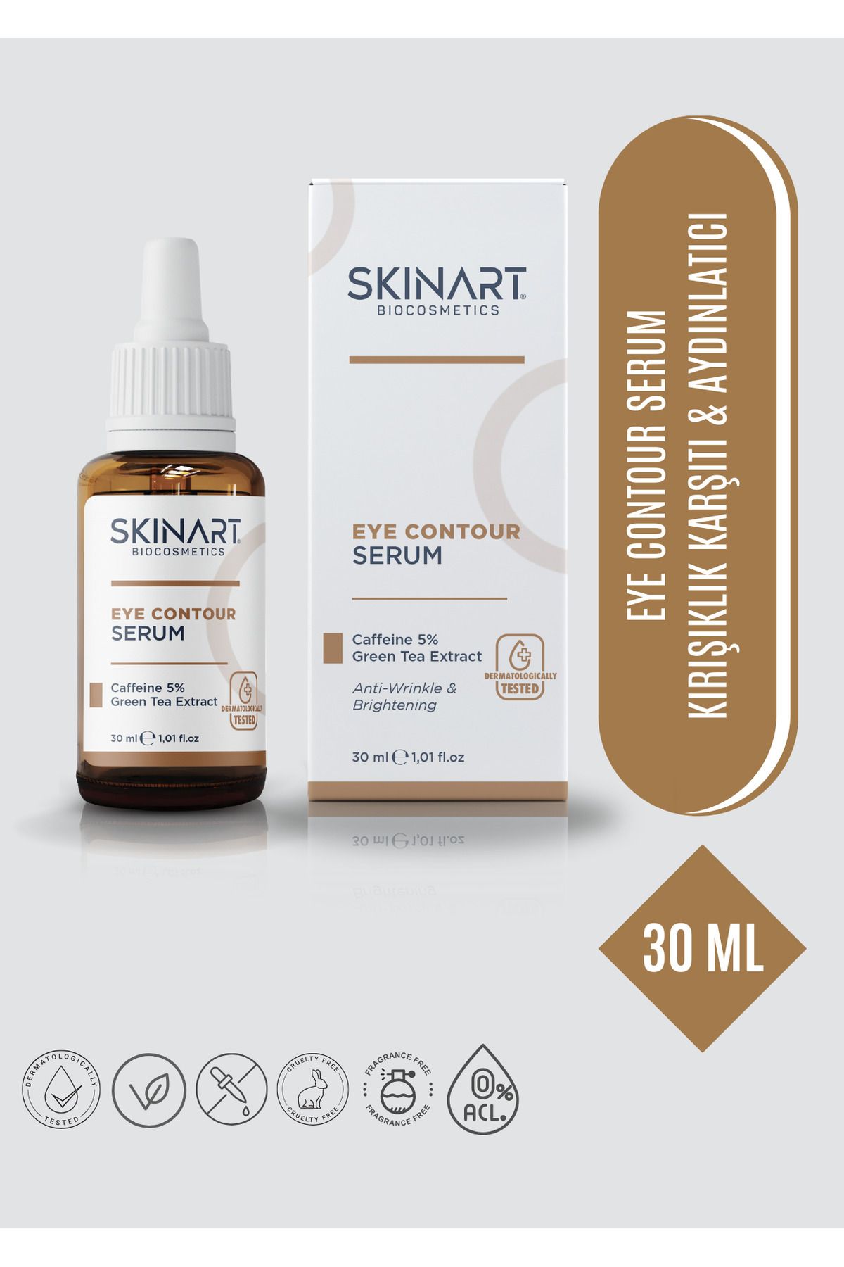 SkinArt Eye Contour Kırışıklık Karşıtı ve Aydınlatıcı Serum