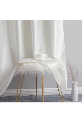 Alp Perde KREM RENK SATEN GÜNEŞLİK PERDE BİRİNCİ KALİTEDİR ( DÜZ VE PİLESİZDİR )